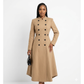Plus Size Double-Breasted Long Elegant Overcoat.