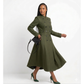 Plus Size Double-Breasted Long Elegant Overcoat.