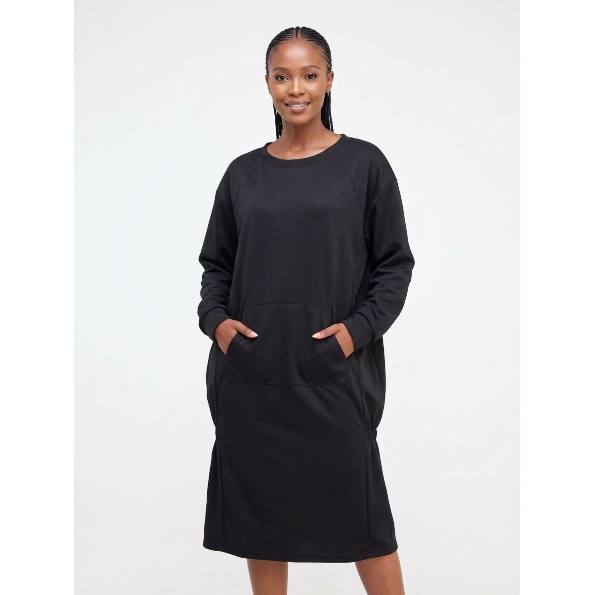 Ruffle Puff Sleeve Midi Dress