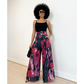 Fashionable Tie-Dye Printed High Waist Wide Leg Pants