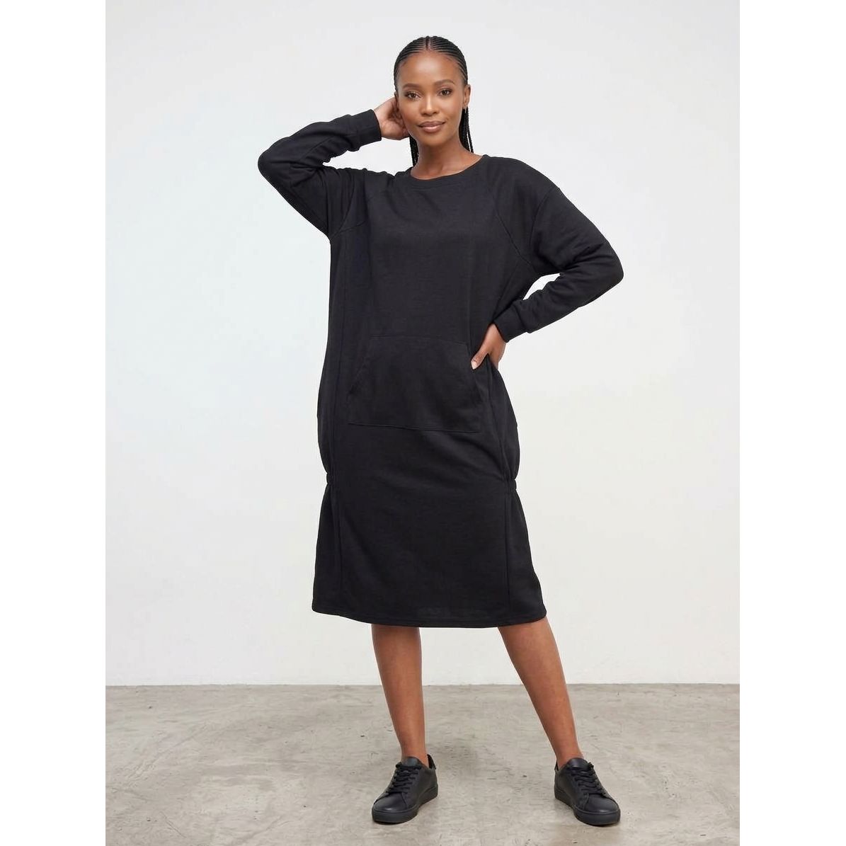 Ruffle Puff Sleeve Midi Dress
