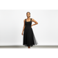 Square Neck Sleeveless Plain Colour Midi Dress