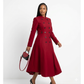 Plus Size Double-Breasted Long Elegant Overcoat.