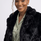 Vintage Oversized Crop Faux Fur Jacket