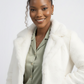 Vintage Oversized Crop Faux Fur Jacket