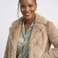 Vintage Oversized Crop Faux Fur Jacket