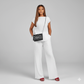 Sleeveless Slim Top and Wide Leg Pants Pleated Outfit Set