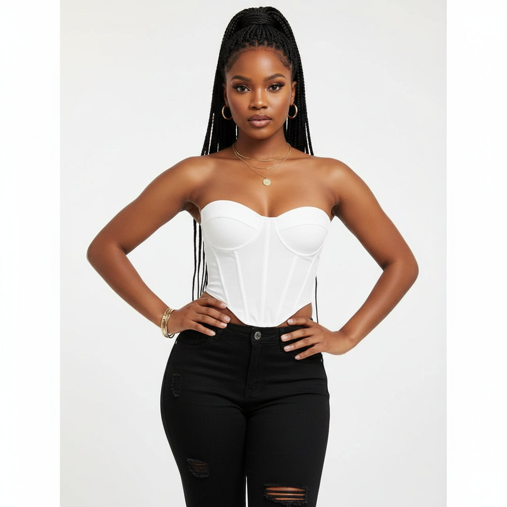 Sweetheart Neck Crop Tube Top Corset