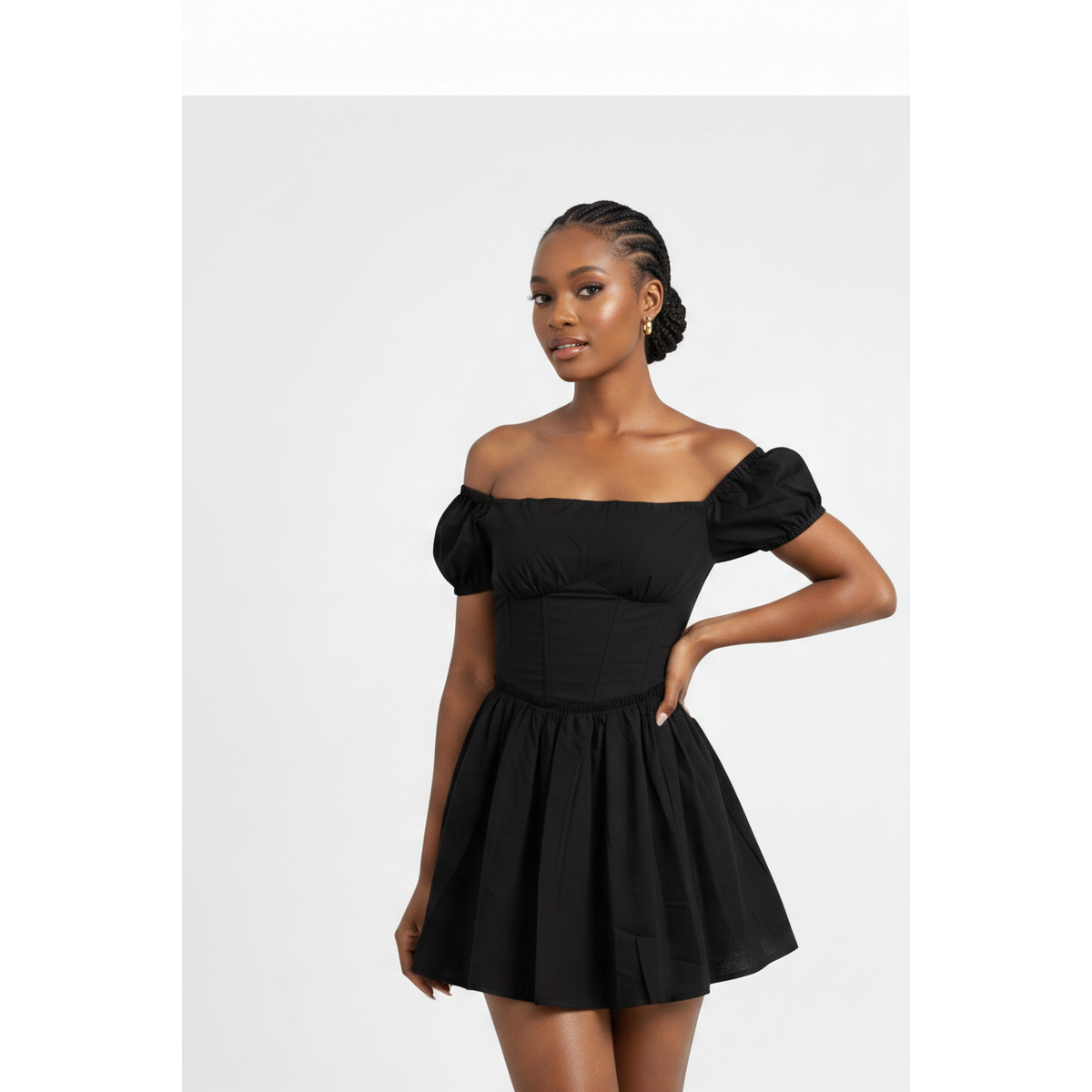 Women's Off Shoulder Puff Sleeve Mini Dress | Occasion & Party Wear