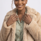 Vintage Oversized Crop Faux Fur Jacket