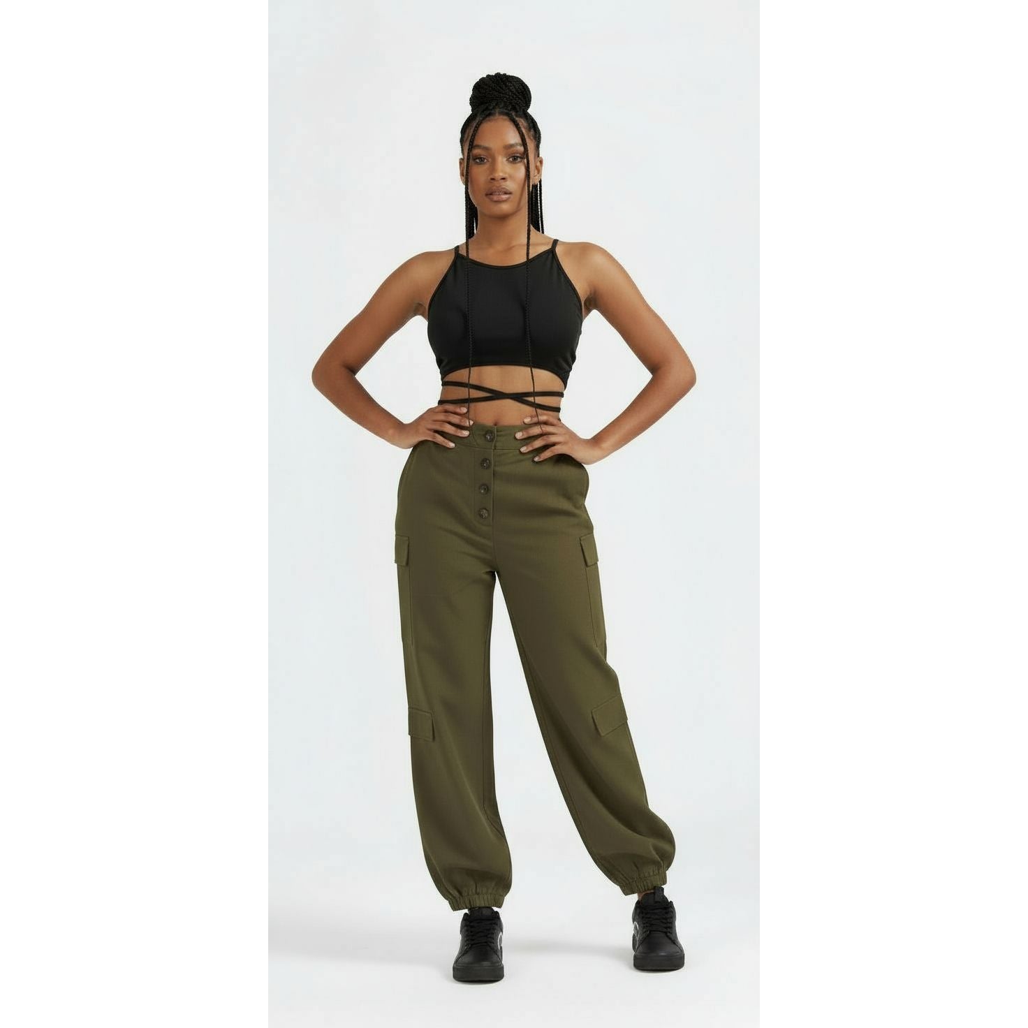 Cotton Linen Wide Leg Palazzo Pants.