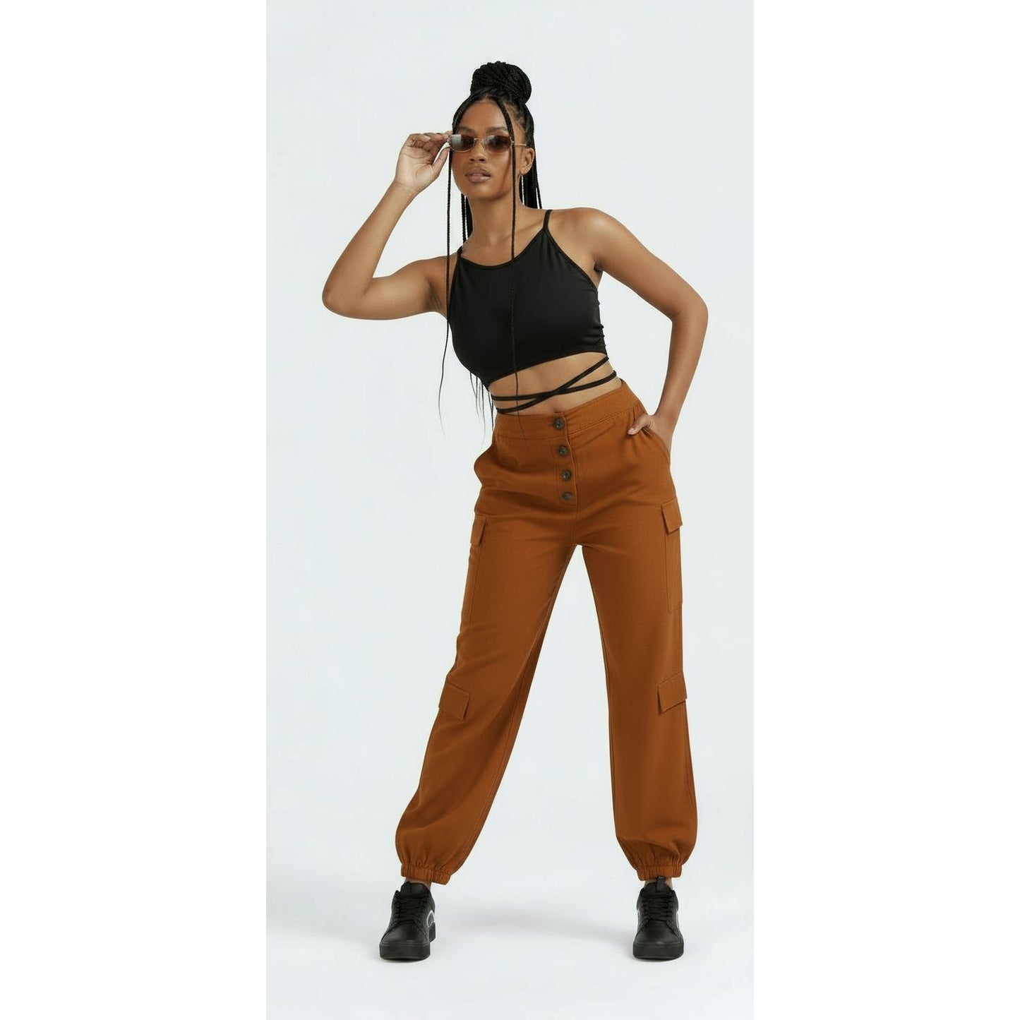 Cotton Linen Wide Leg Palazzo Pants.