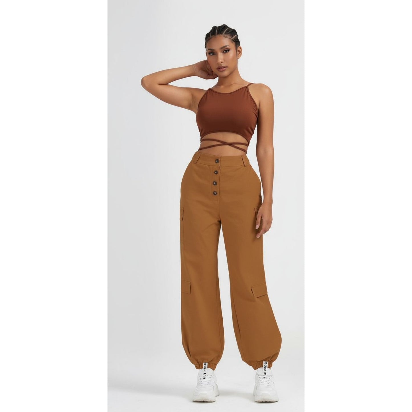 Cotton Linen Wide Leg Palazzo Pants.