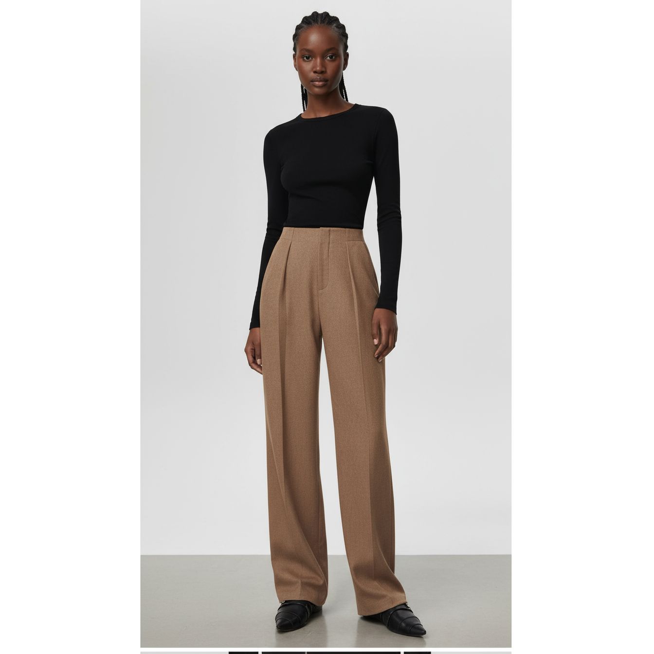 Wide-Leg Satin Trousers.