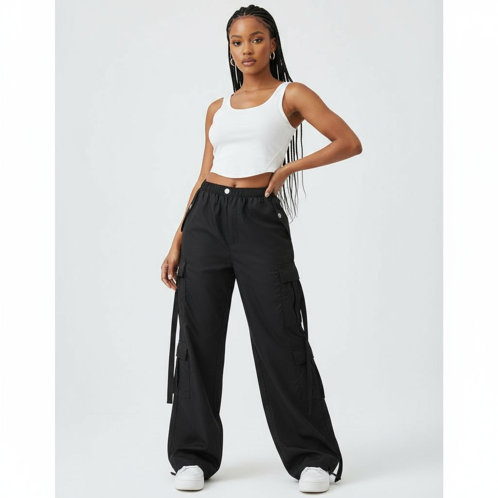 Women's Cargo Drawstring Harem Pants