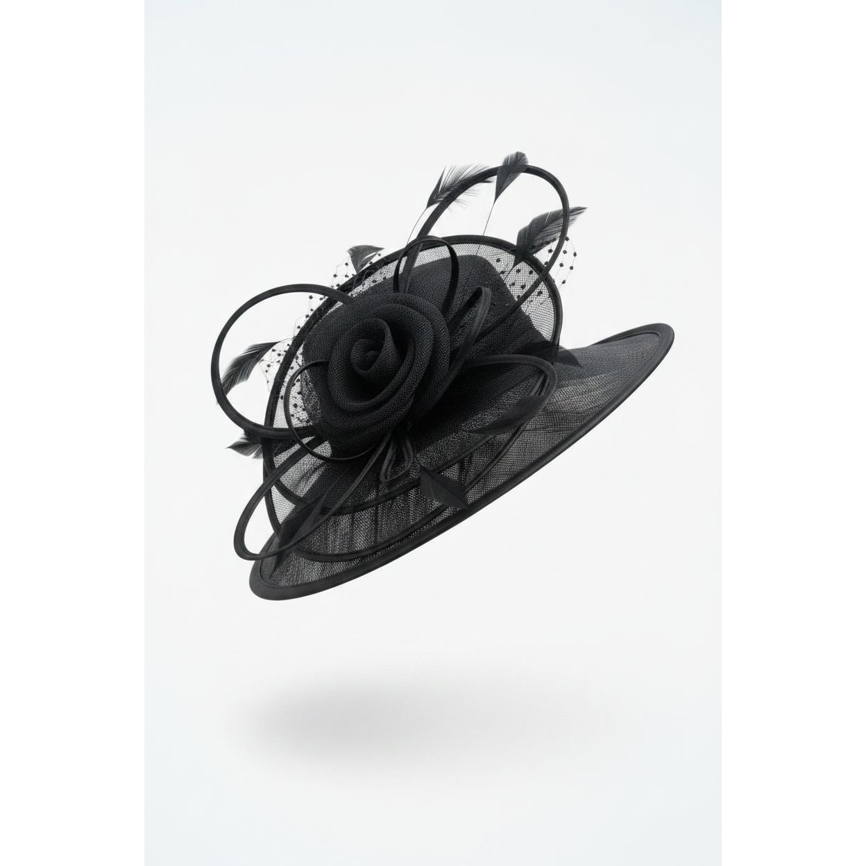 Wedding/Funeral Satin Occasional Bow Hat