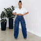 Denim Side Pockets Pants