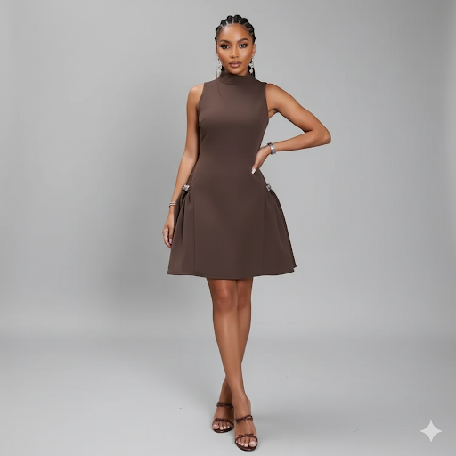 Round Neck Sleeveless Mini Dress