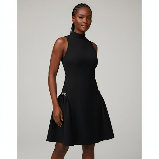 Round Neck Sleeveless Mini Dress