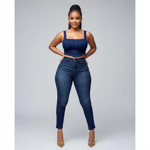 Skinny High waist Denim Jeans Pants