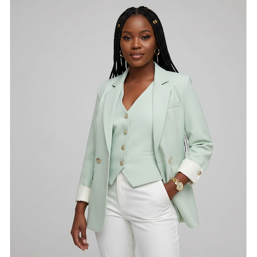 Korean Fashion Spring Autumn Vintage Luxury Splice Office Jacket