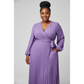 Plus Size 2 Piece Outfits Long Sleeve Crop Top and Long Maxi Skirt Set