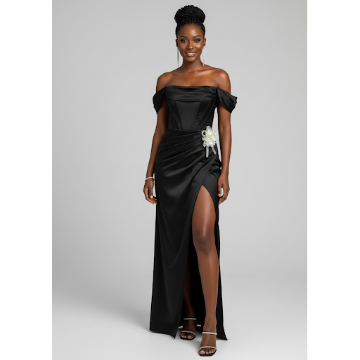 Corset Satin Gown Maxi Dress