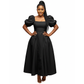 Vintage Bubble Flared Sleeve Maxi Dress