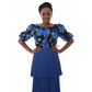 Ladies Floral Printed Flared Top And&nbsp; Pleated Skirt Set
