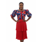 Ladies Floral Printed Flared Top And&nbsp; Pleated Skirt Set