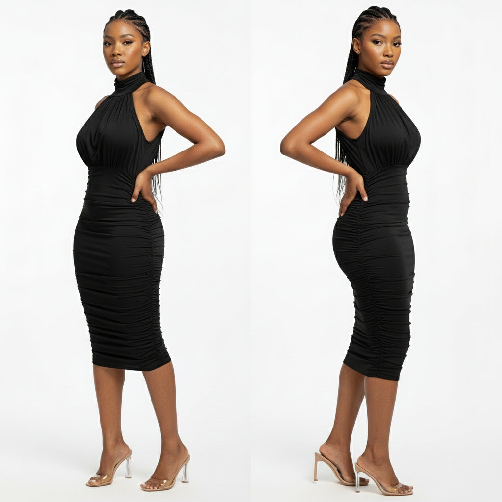 Open Back Mini Bodycon Dress 