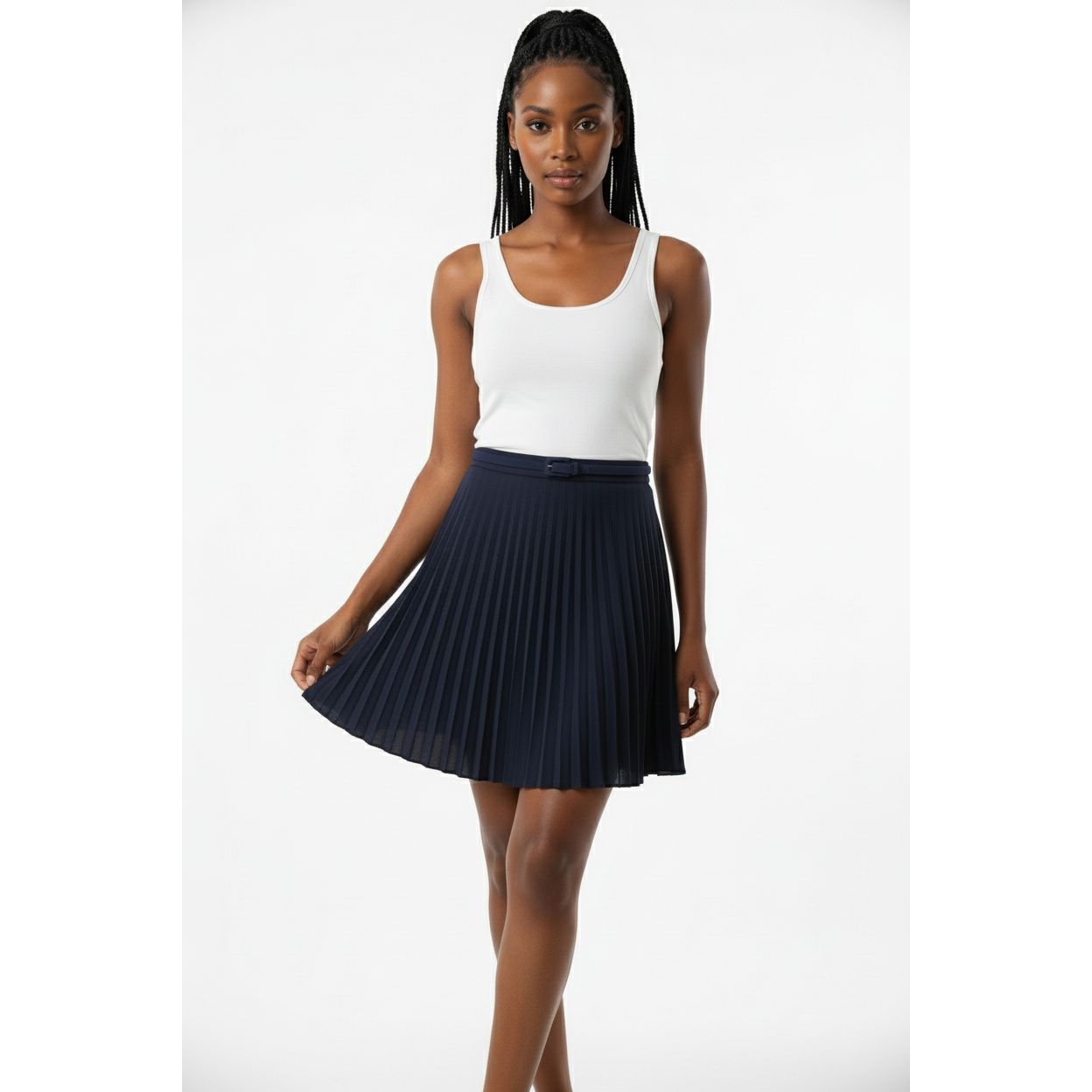 Pleated Mini Skirt