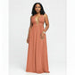 Deep V-Neck Sleeveless Maxi Dress 