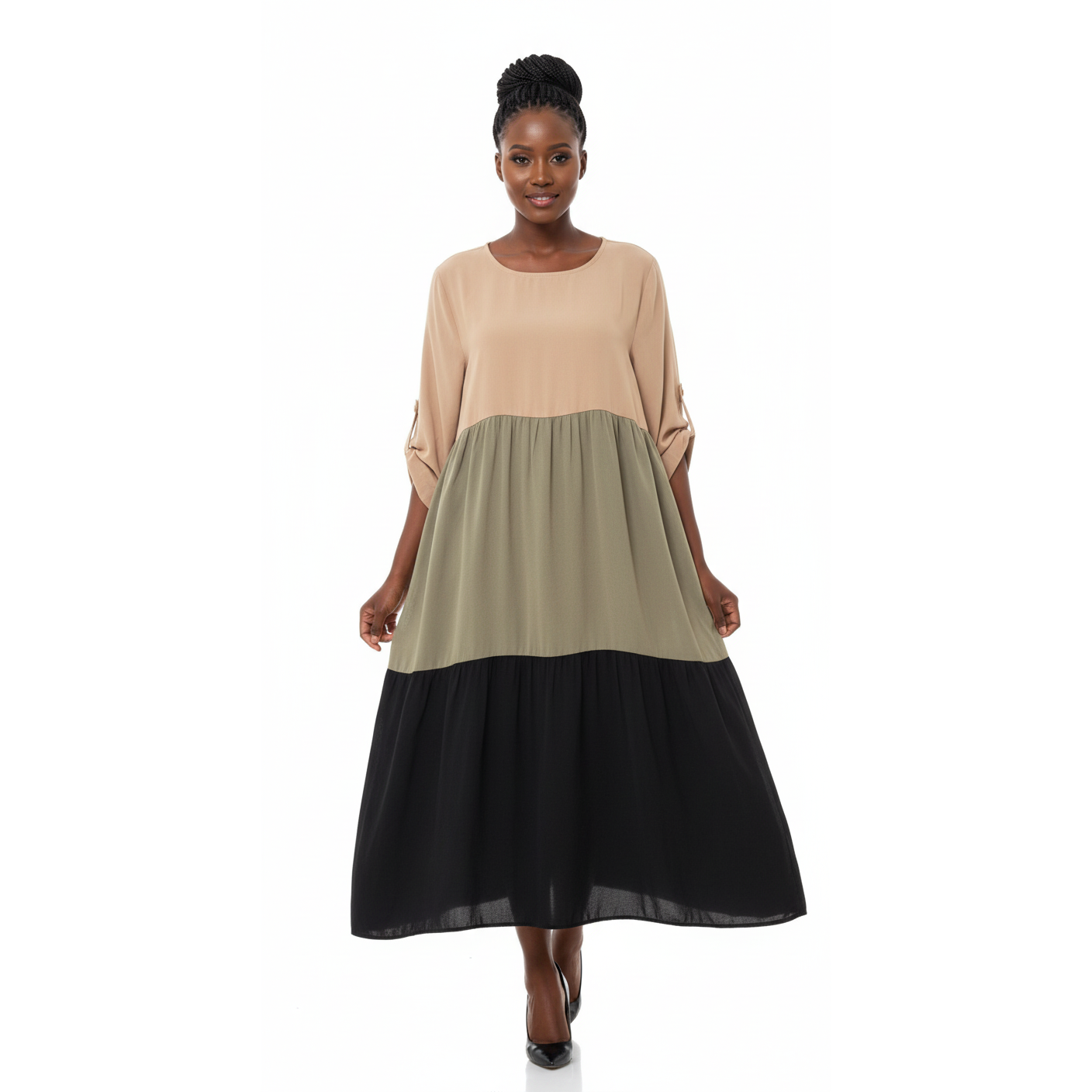 Multy colour Plus-size Dress 