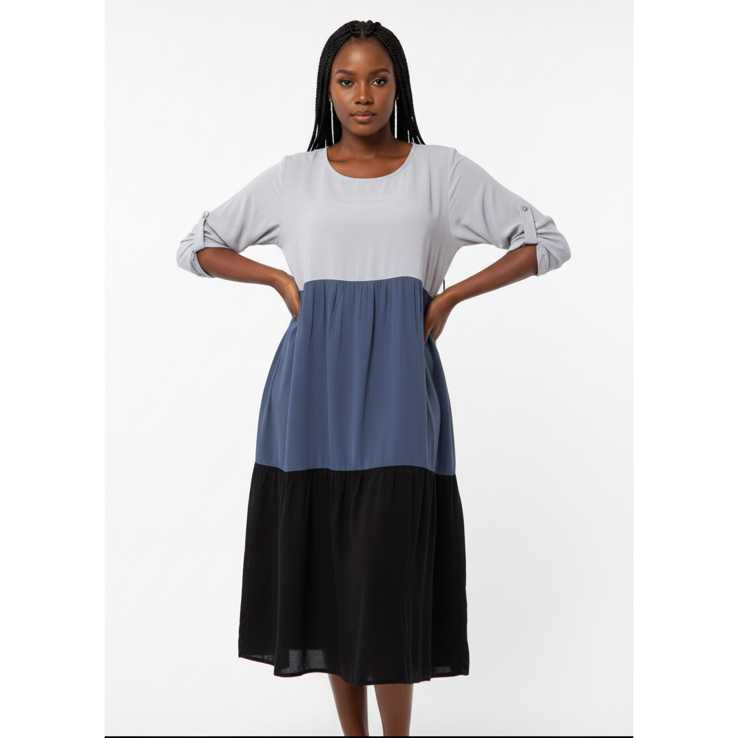 Multy colour Plus-size Dress 