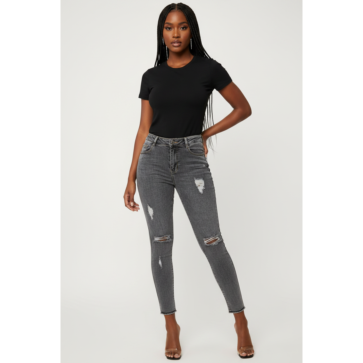 Distressed High Waisted jeans