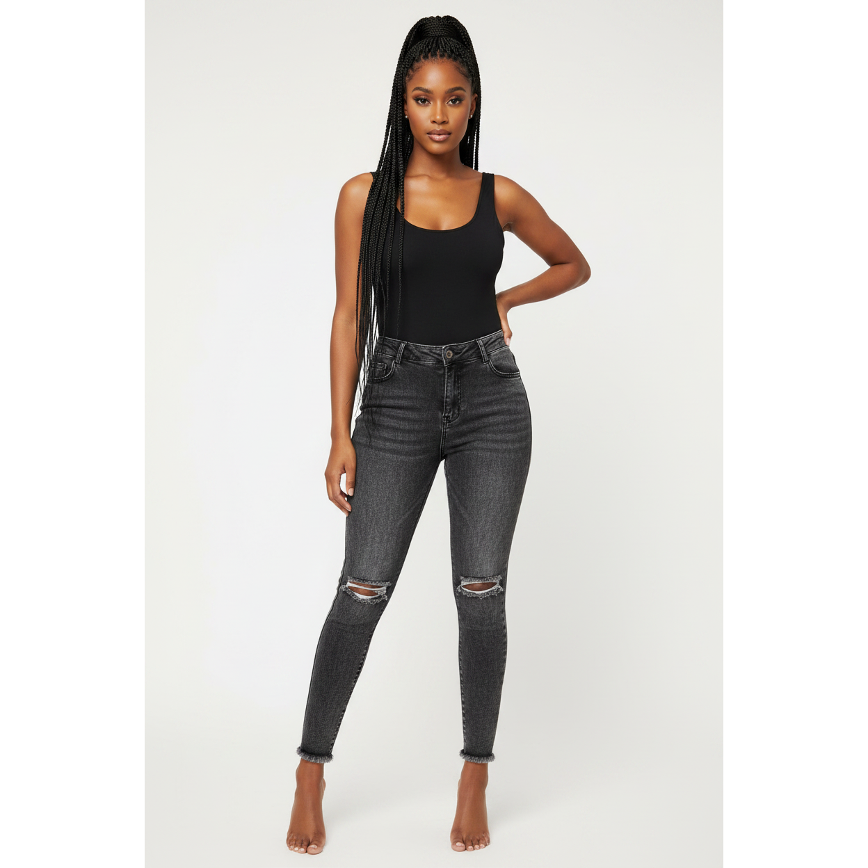 Distressed High Waisted jeans