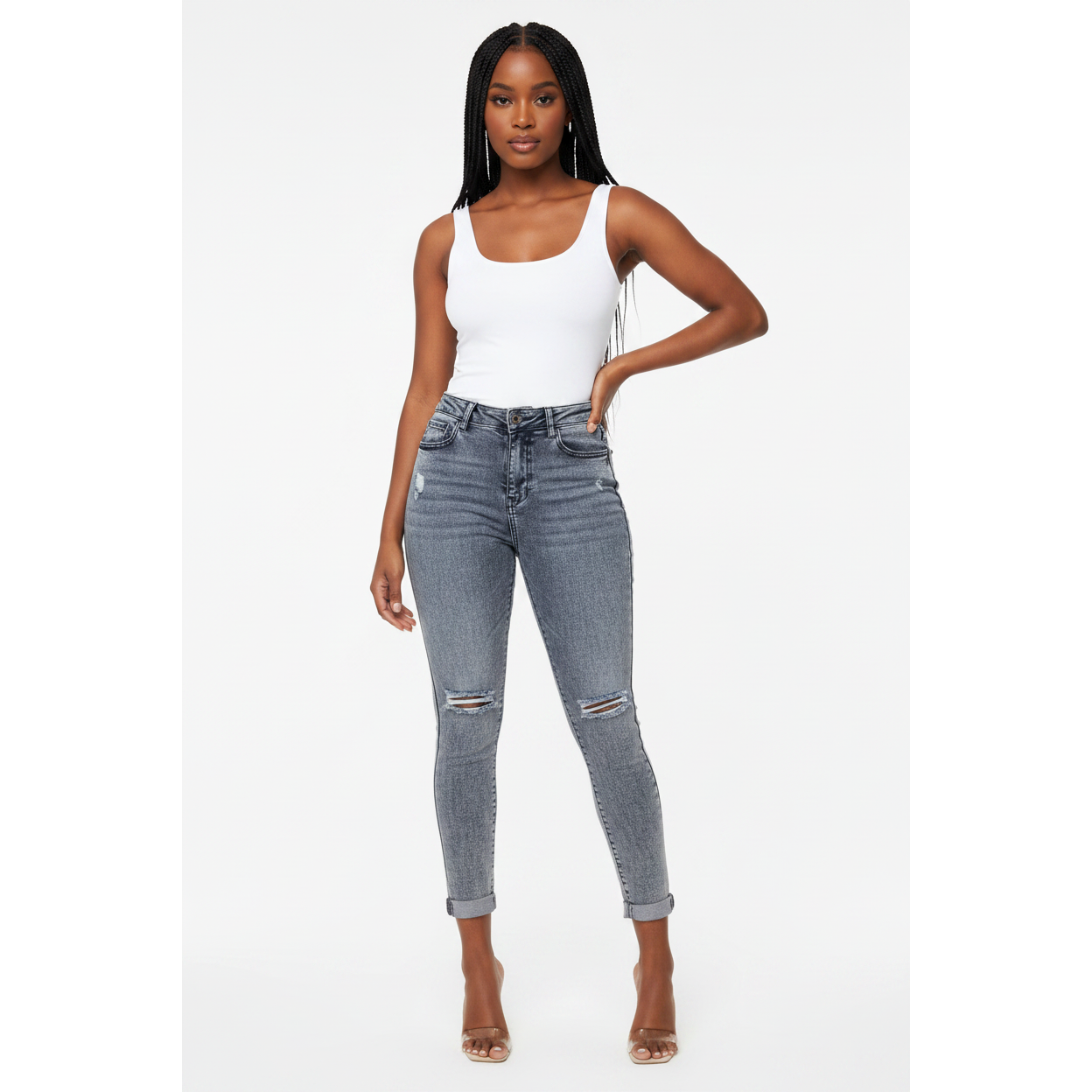 High Waisted skinny jeans
