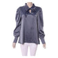 Bow Collar Silk Satin Shirts Blouses 