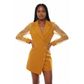 Deep V-Neck Lace Sleeve Playsuits 