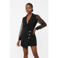 Deep V-Neck Lace Sleeve Playsuits 