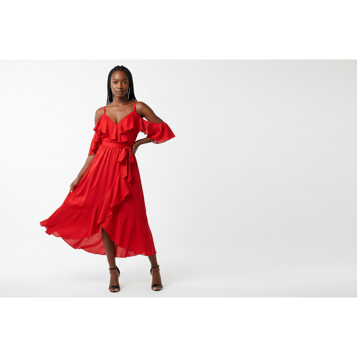Satin V-Neck Sexy Dress