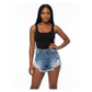 Distressed Denim Bam Short