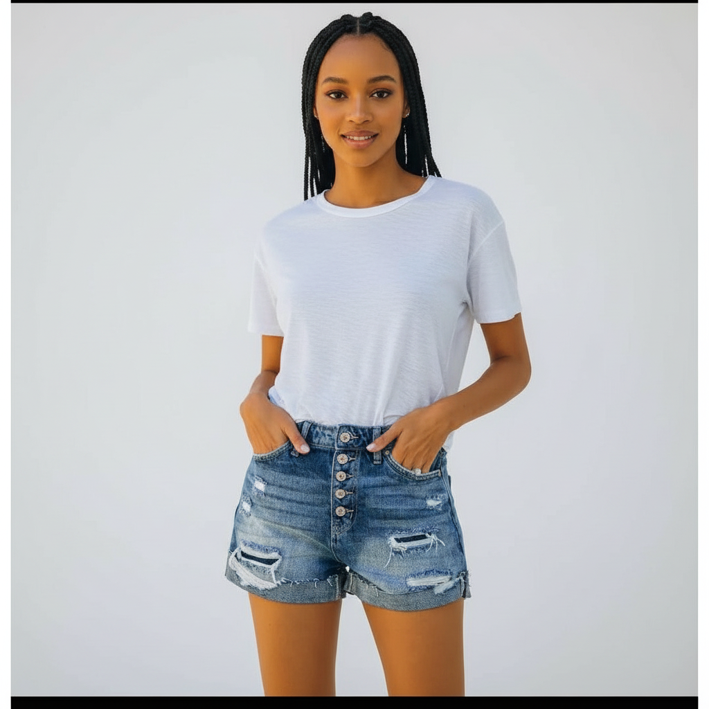 Distressed Short Denim