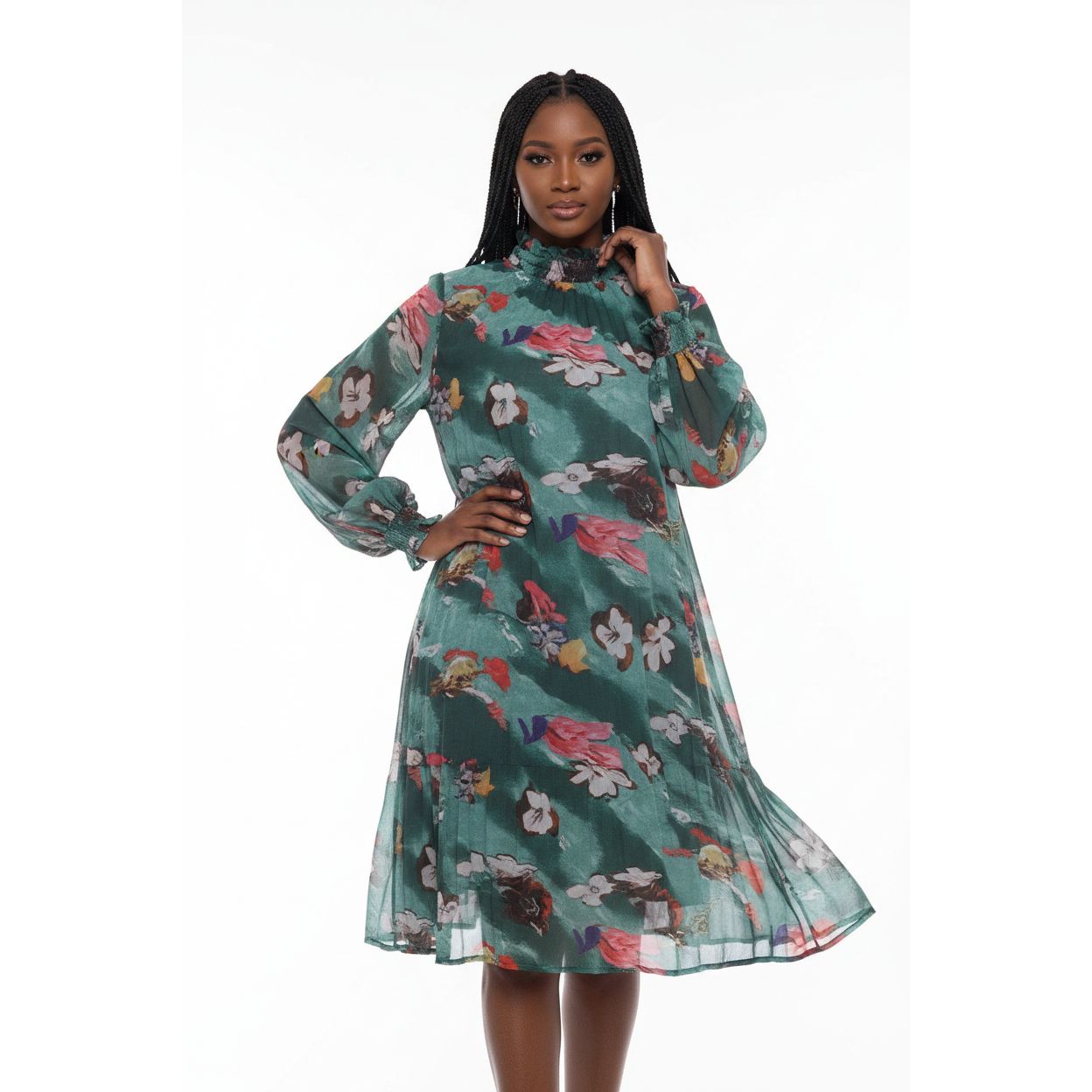 Floral Print Vintage Dress