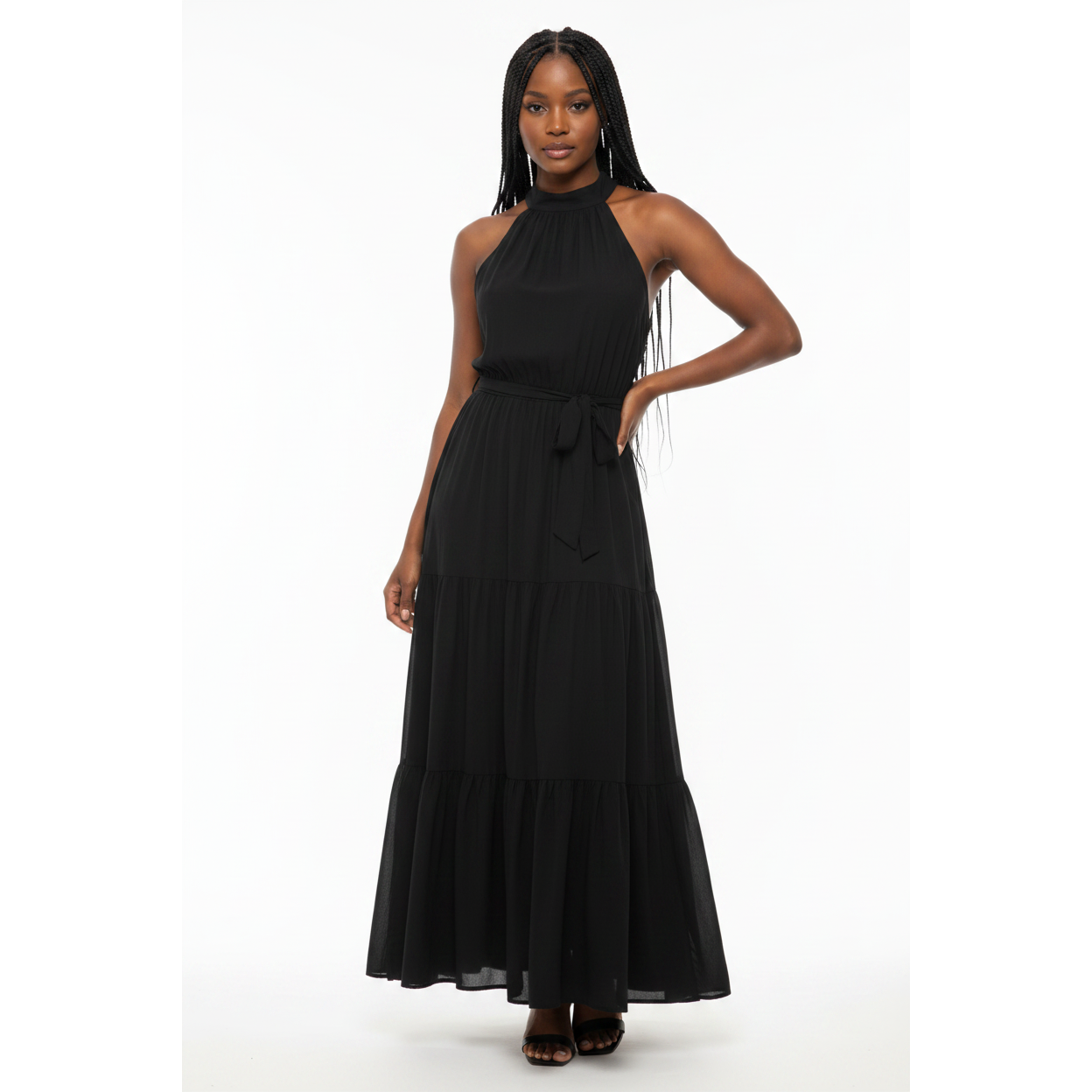 Butoon up Sleeveless Maxi Dress 