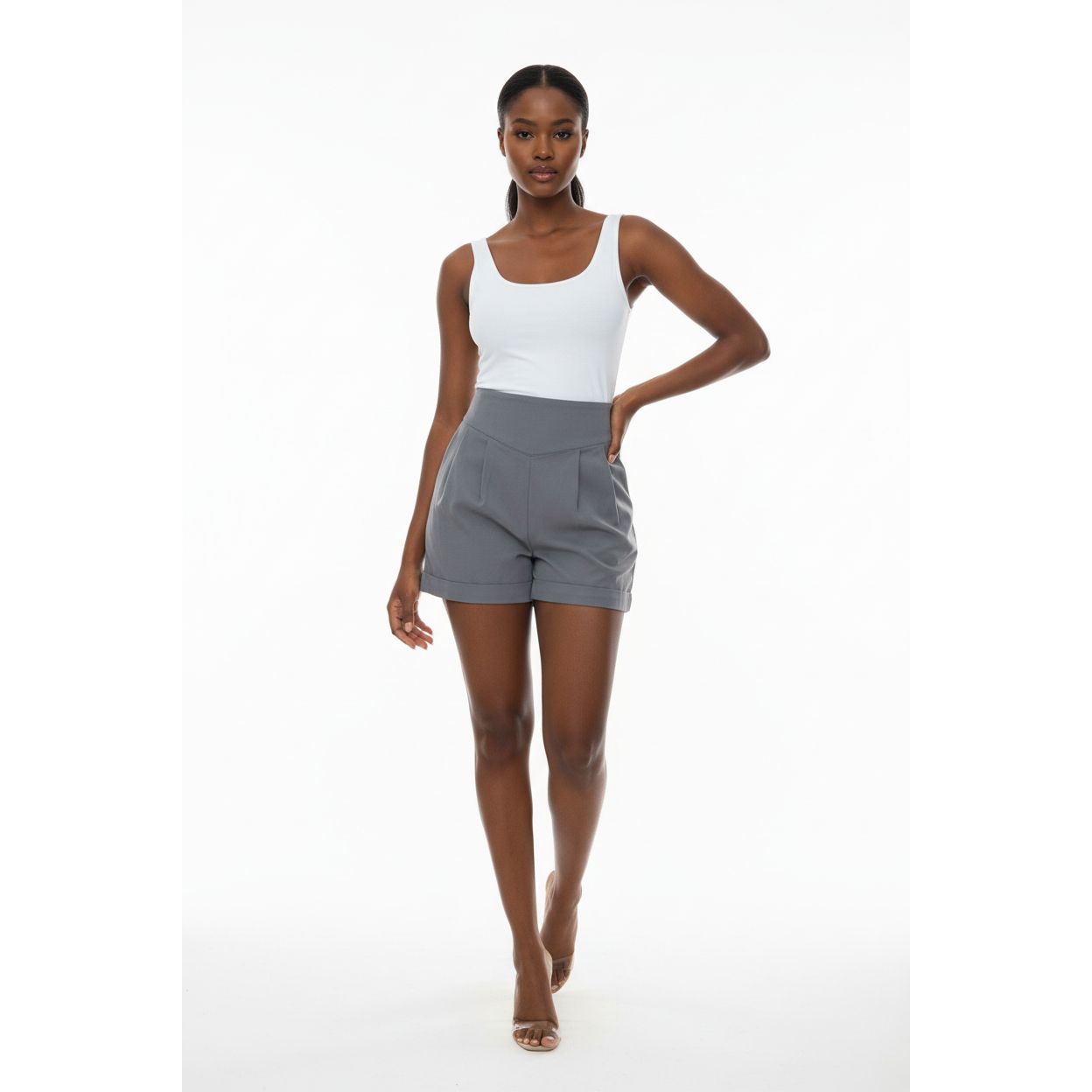 High Waisted Formal Short