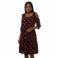 Cut off The Shoulder Polka Dots Dress