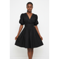 Deep V-Neck Mini Dress 