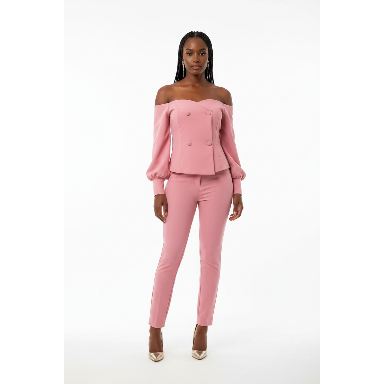 Off Shoulder Formal Suit 